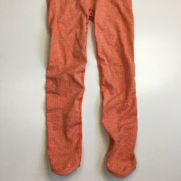 GYMSHARK Orange Zip Pocket Ruching Butt Enhancer Stretch Activewear Legging - Picture 5 of 14